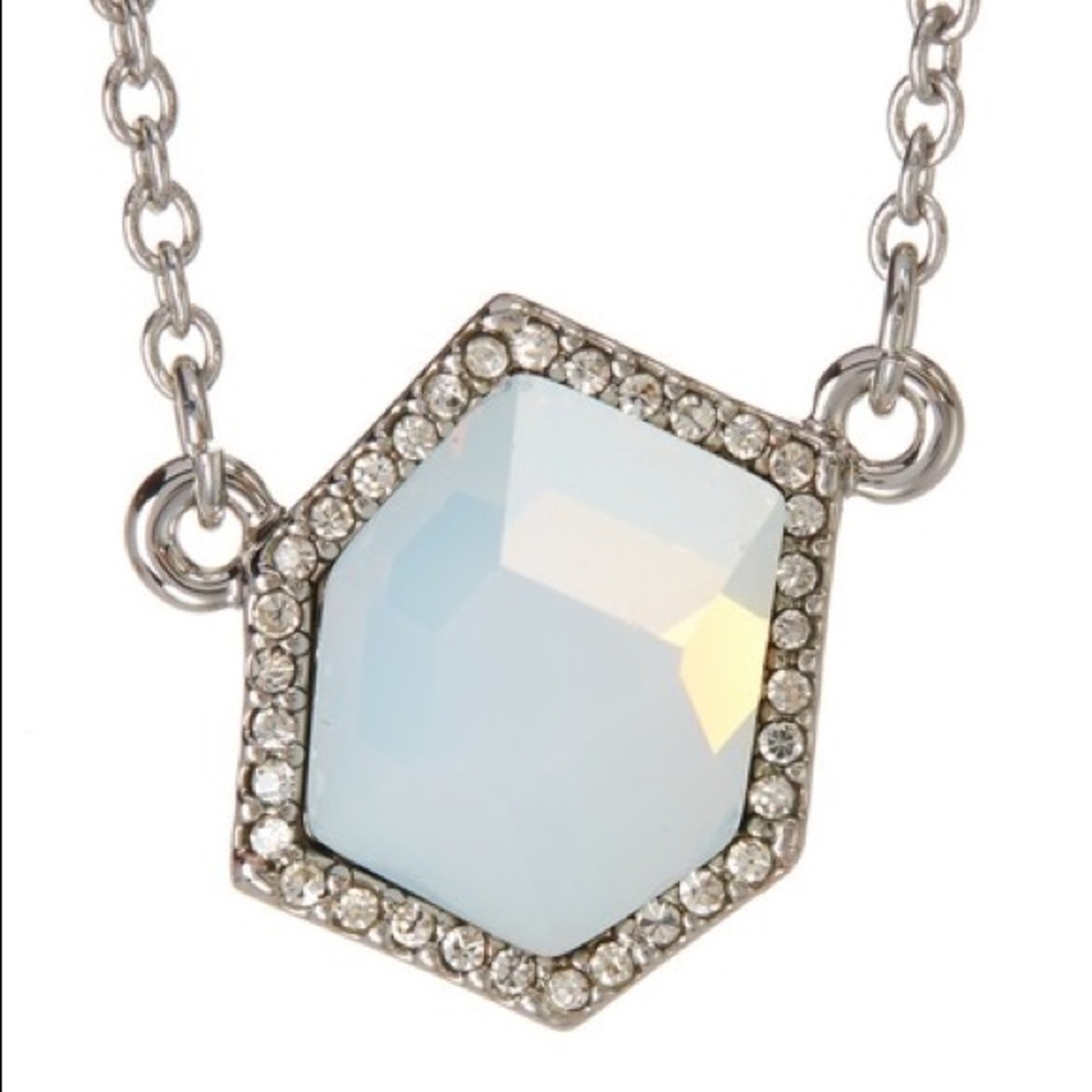 Rebecca Minkoff Gen Hex Pave Pendant Necklace